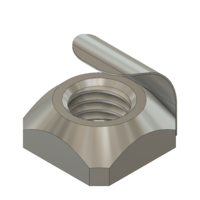 MODULAR SOLUTIONS ZINC PLATED FASTENER&lt;BR&gt;5/16&quot; SQUARE NUT 30 W/POSITION FIX